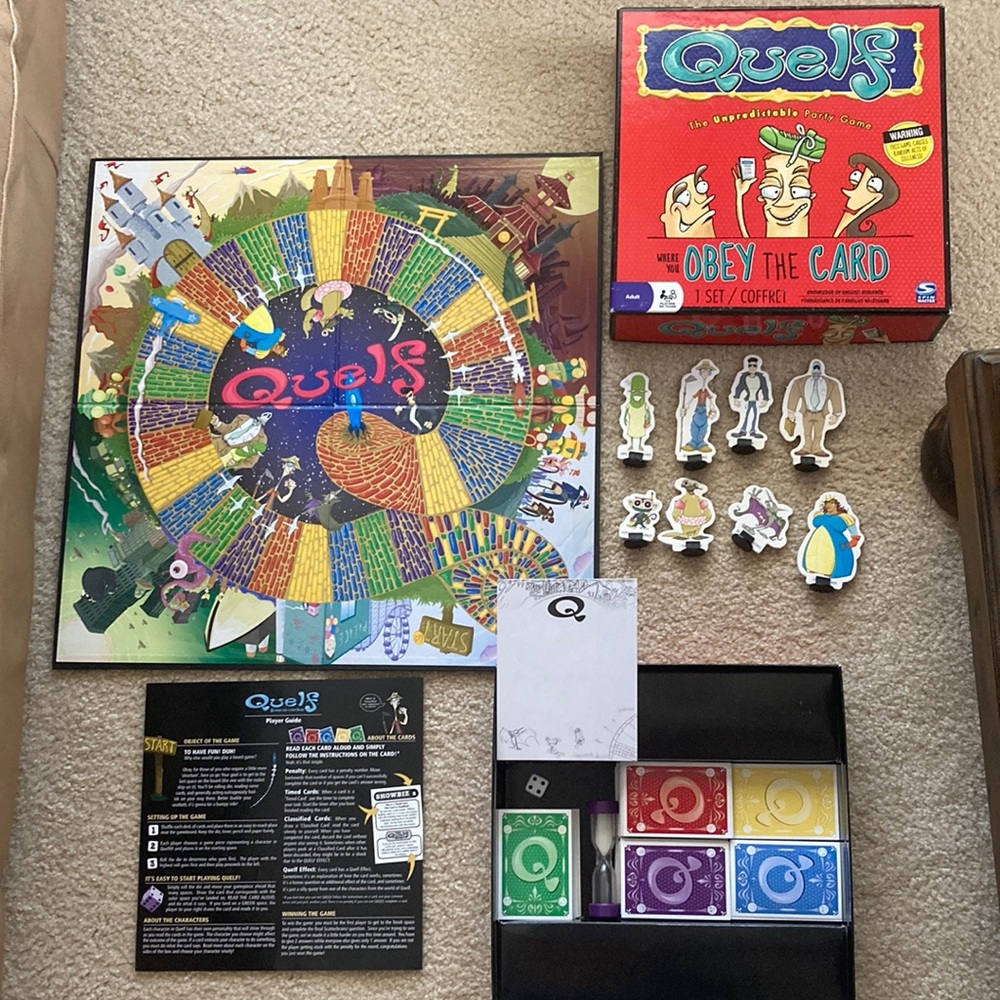 Quelf game board. Open but never used.